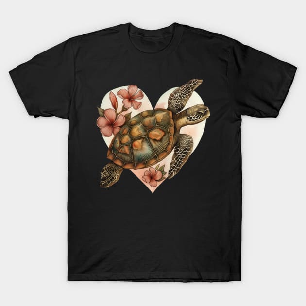 Turtle Lover Design T-Shirt by Mary_Momerwids